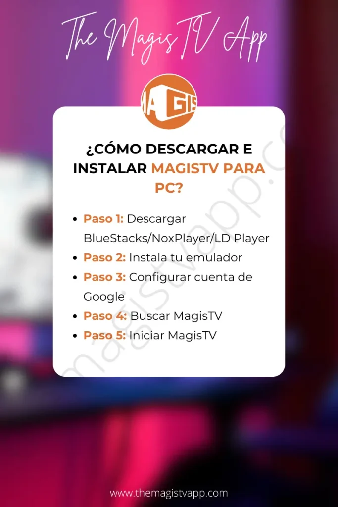 Cómo descargar e instalar Magis TV para PC